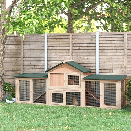 Large rabbit hutch wooden - hutch,,