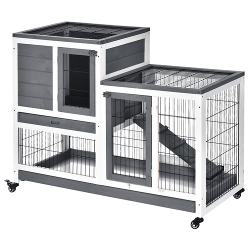 Wooden rabbit hutch - rabbit,