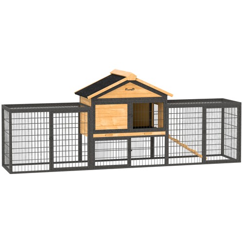 Pawhut rabbit hutch outdoor - pawhut,
