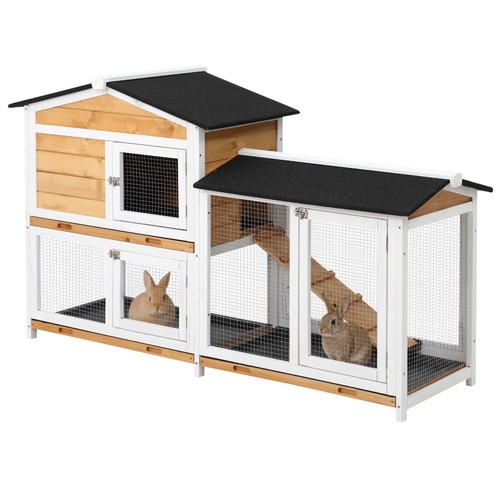 Tier rabbit hutch with - tier,