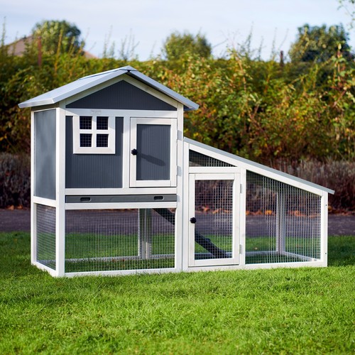 Plastic rabbit hutch and run - plastic,